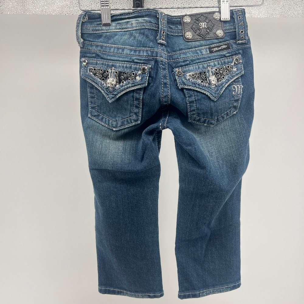 Y2K Miss Me‎ Jeans Girls Size 10 Capri Style JK6065P Embellished Pockets
